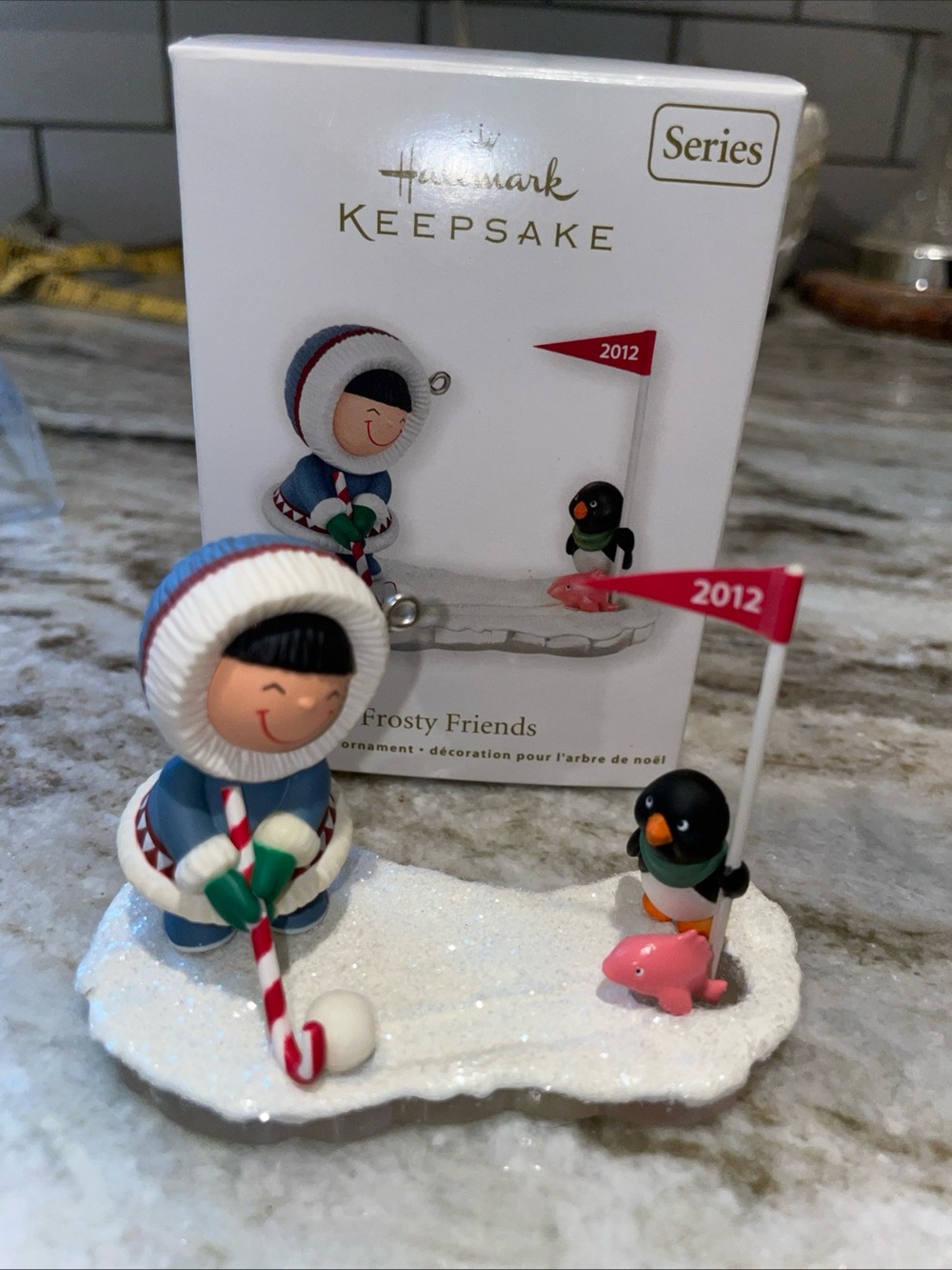 Hallmark Keepsake 2012 Christmas Tree Ornament No. 33 Frosty Friends Hockey IOB